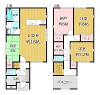 GNスタイル ～１号棟２ＳＬＤＫ～
約１６帖のＬＤＫは対面式キッチン！
ＬＤＫ横には４帖の畳コーナーがあり客間やキッズスペースなど様々な用途にお使いただけます♪