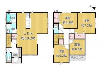GNスタイル ～２号棟４ＬＤＫ～
約１９.２帖の広々ＬＤＫ♪ご家族との会話が弾む対面式キッチンです！
