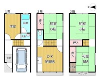 GNスタイル ★車庫付き４ＤＫ！
★前面道路幅員約６ｍ♪
★収益用としても是非ご検討ください！
