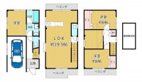 GNスタイル ★鉄骨造３階建て４ＬＤＫ！
★ＬＤＫ約１９．５帖！リビングで遊ぶお子様を見守りながらお料理ができる対面キッチン♪
★令和８年４月リフォーム済
