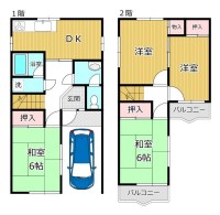 GNスタイル ★木造２階建て４ＤＫ
★全居室に収納スペースあり♪