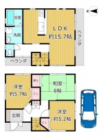 GNスタイル ★平成１８年建築、３ＬＤＫ！
★令和８年４月リフォーム済み♪
★外からの視線が気にならない２階リビング！