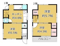 GNスタイル ★木造２階建て３Ｋ！
★近鉄大阪線「高安」駅まで徒歩８分の立地！