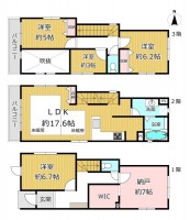 GNスタイル ★１号棟
★谷町線「長原」駅まで徒歩５分の駅近新築戸建４ＳＬＤＫ！
★リビングで遊ぶお子様を見守りながらお料理ができる対面キッチン♪
